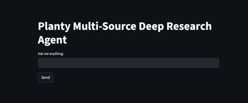 Planty – Multi-Source AI Research Agent